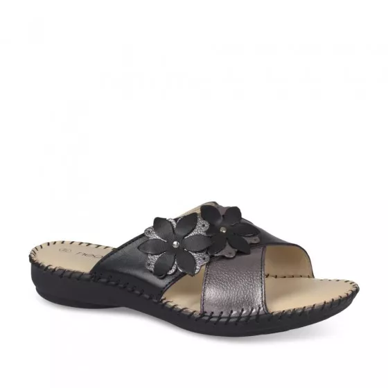 Mules NOIR NEOSOFT RELAX CUIR