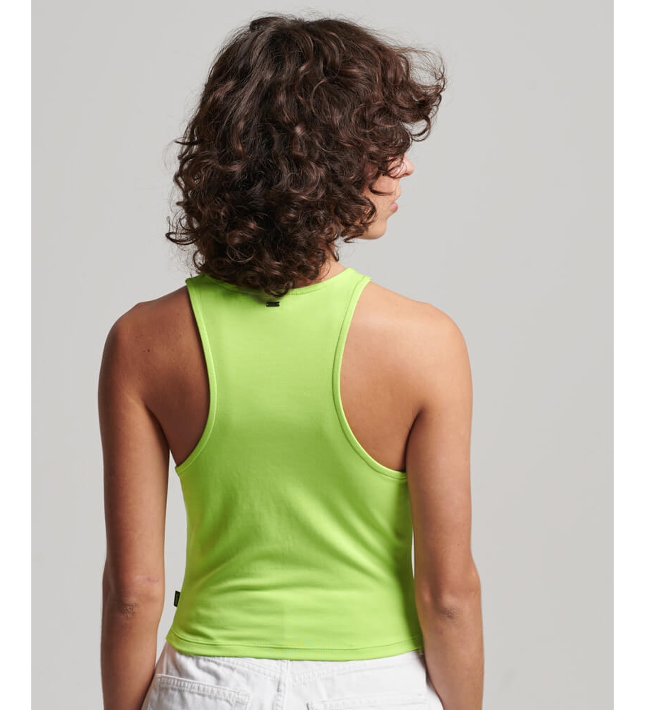 Top sem mangas de malha verde Superdry Racer Studios