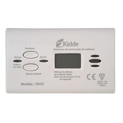 Détecteur de monoxyde Kidde 7DCO autonomie 1 an