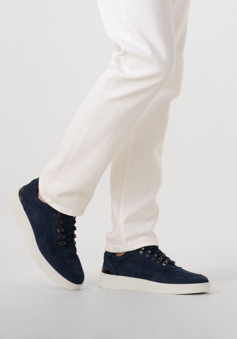 blauwe stefano lauran lage sneakers lj2502