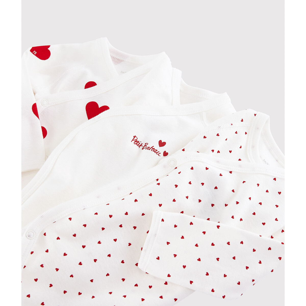 PETIT BATEAU<br>Conjunto de 3 bodies cruzados