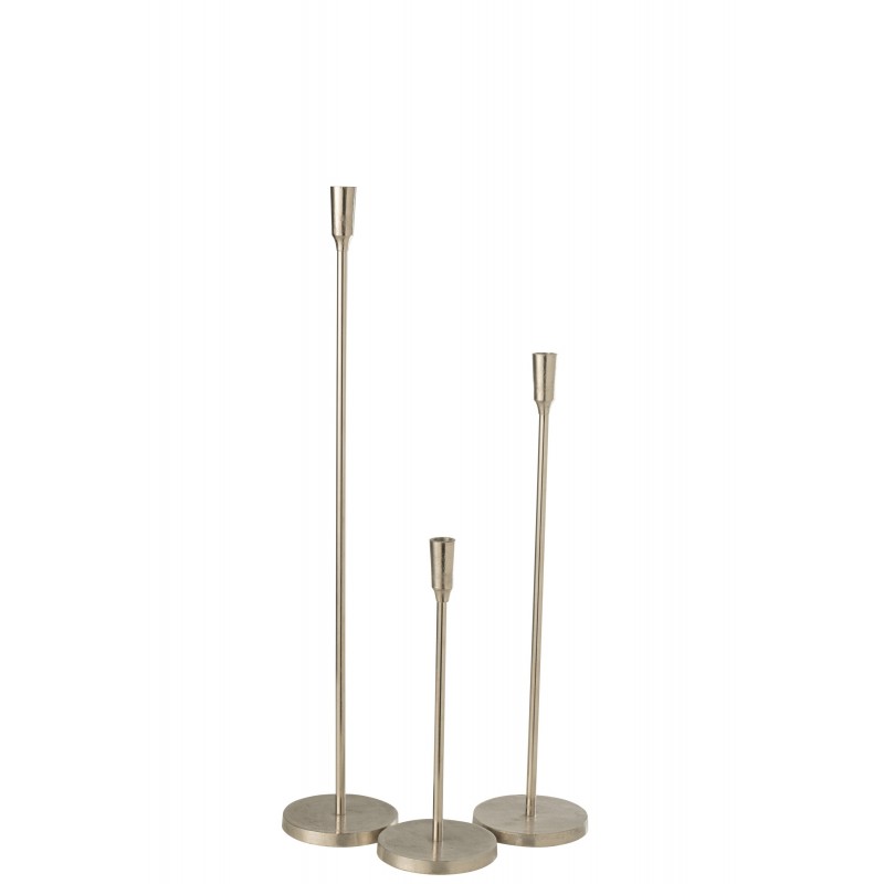 Chandelier en métal argent 15x15x41cm