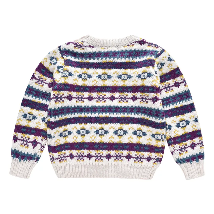 Louise Misha Pull Laine et Alpaga Jacquard Lounis | Ecru
