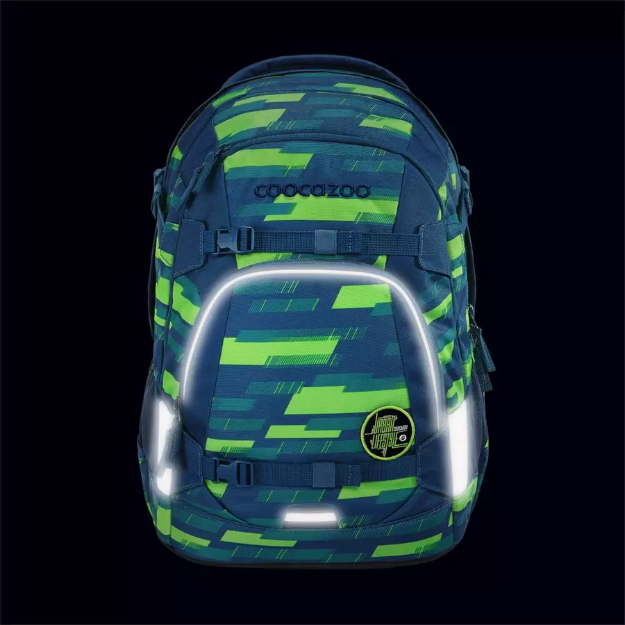 Coocazoo Mate - Schulrucksack 44 cm Lime Stripe