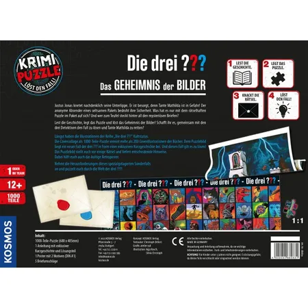 KOSMOS Krimi-Puzzle: Die drei ??? - Das Geheimnis der Bilder