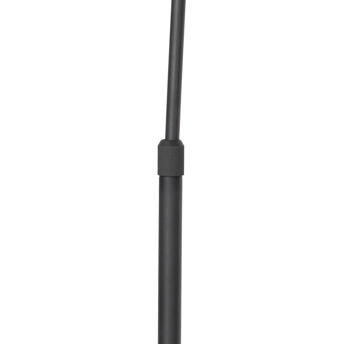 Moderne booglamp zwart met smoke glas - Arc
