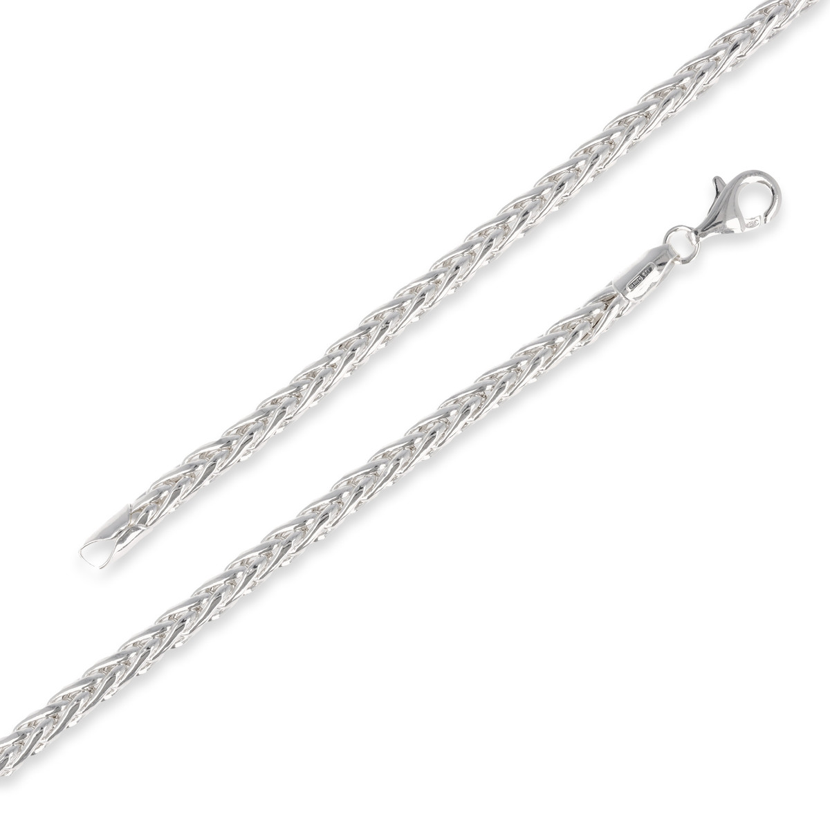 Bracelet argent rhodié palmier 19cm