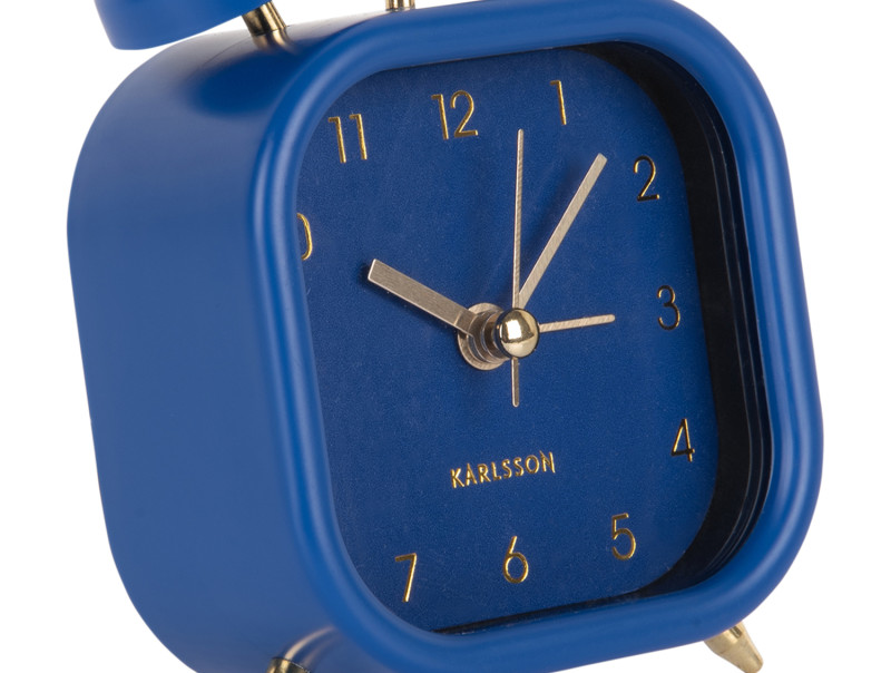 Alarm Clock Metallic Glam Square KA5921BK Black