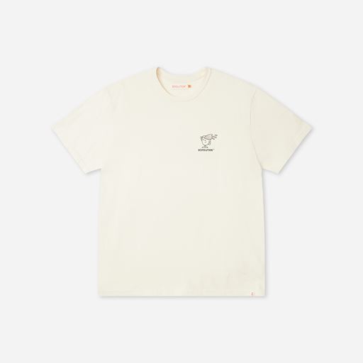 Revolution Printet T-shirt, Offwhite, XL