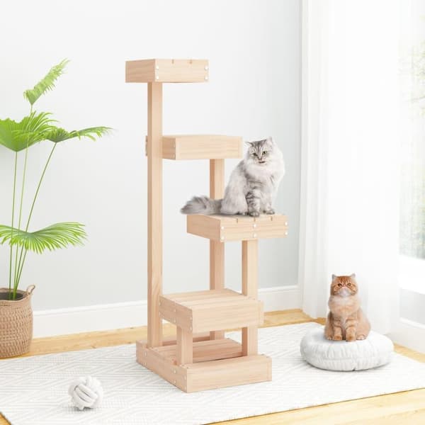 vidaXL Kattetre 45,5x49x103 cm heltre furu