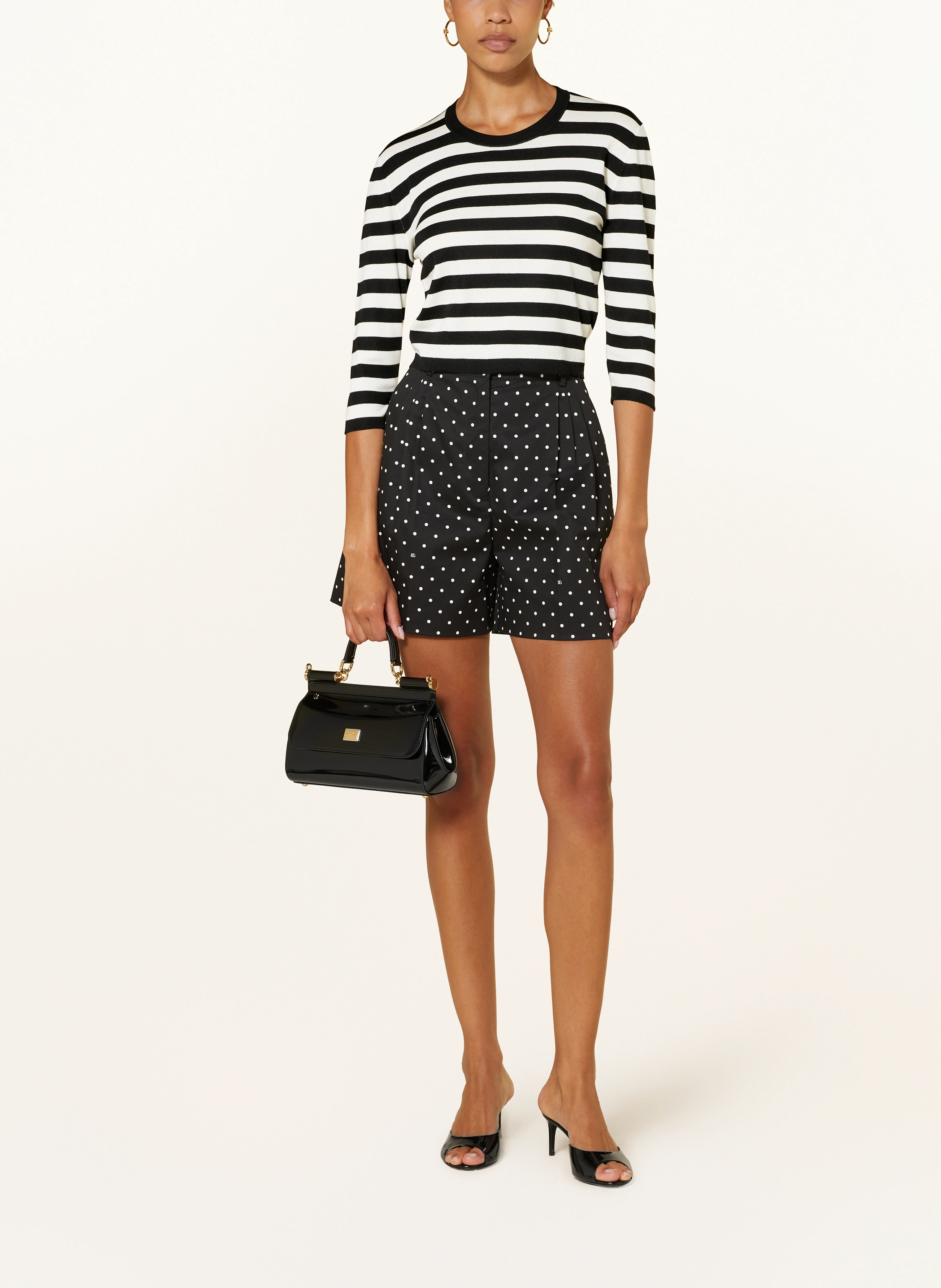 DOLCE & GABBANA Cropped-Pullover mit 3/4-Arm