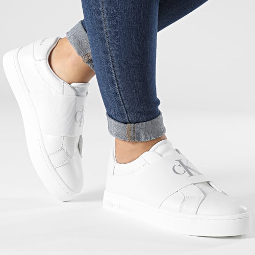 Baskets Femme Classic Cupsole Ribbon 0776 White Silver
