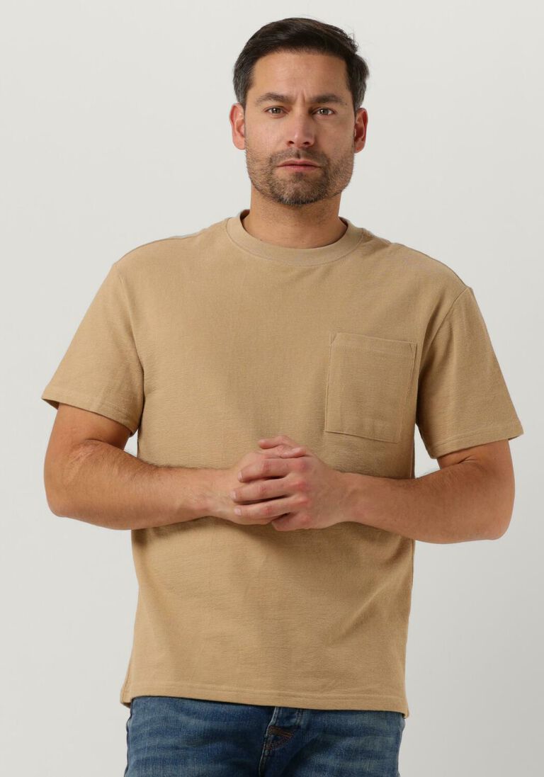 ANERKJENDT beige anerkjendt t-shirt akkikki s/s structure pocket tee