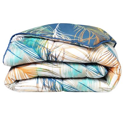 Couette DÉCO DOUBLE FACE motif plumes - Becquet Création – légère ou chaude