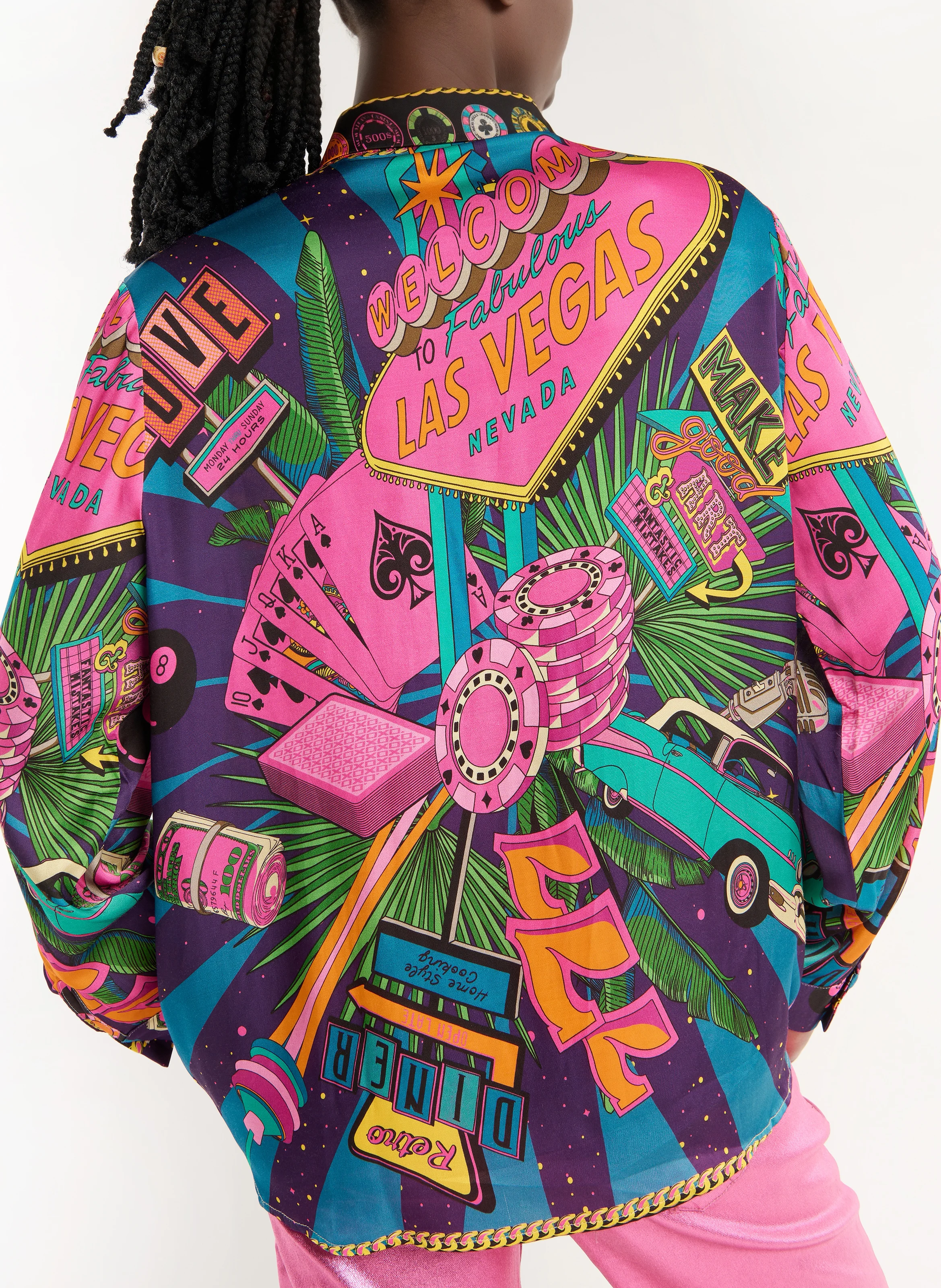 BONAVENTURE VEGAS - Chemise oversize imprimée | Rose