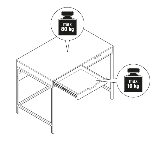 Schreibtisch mit  Schubladen