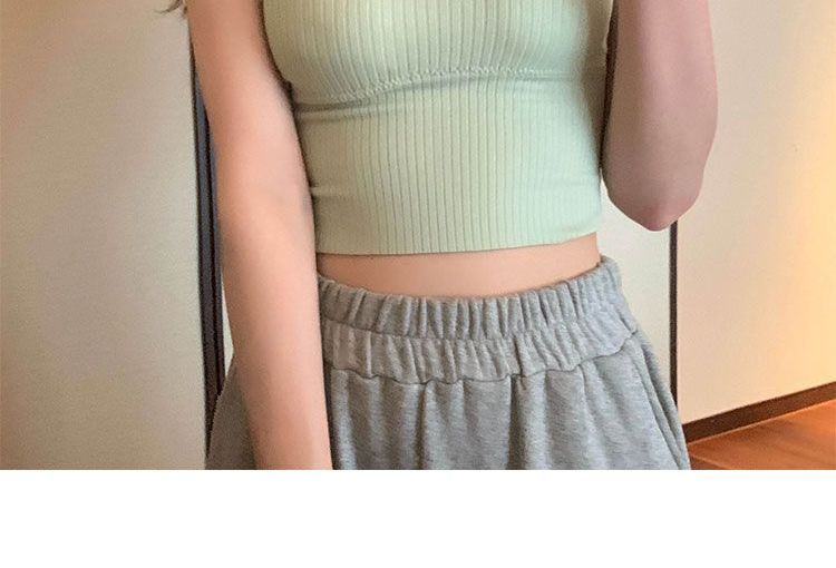 CaraMelody - V-hals effen cropped tanktop