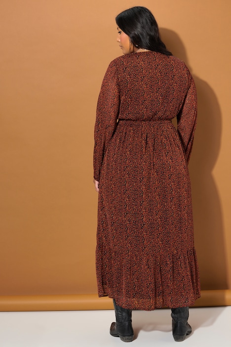 Leo-Maxikleid, A-Line, Leo, Knopfleiste