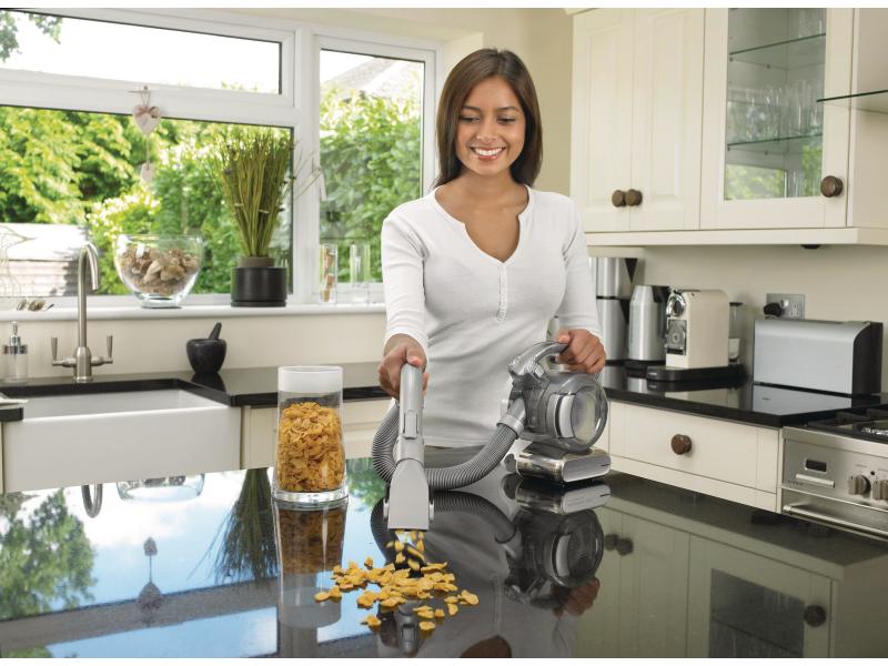 BLACK DECKER Akku-Handsauger Dustbuster Flexi Silber Portabler Akku-Staubsauger mit Schnellladefunktion