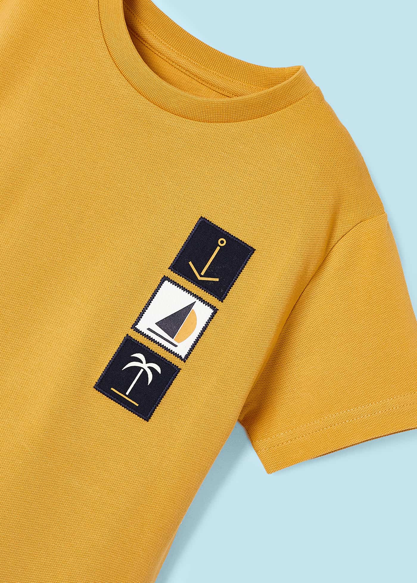 Camiseta Better Cotton Piqué para meninos, cor ocre
