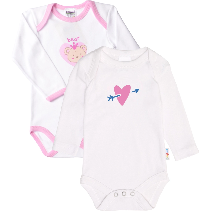 Liliput Amineckbody 2er-Pack weiß, rosa