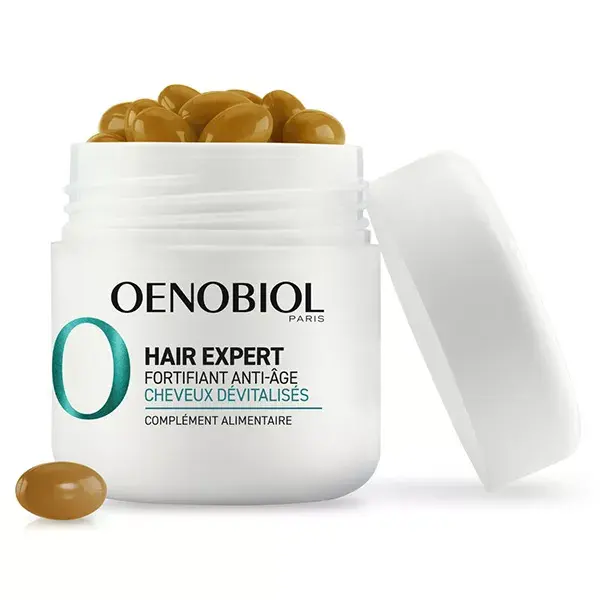Oenobiol Hair Expert Tratamento Capilar Fortificante Antienvelhecimento, Pacote com 2 x 30 cápsulas