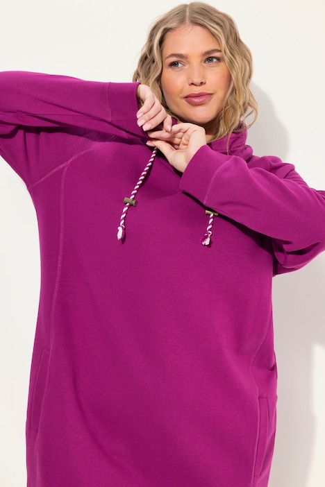 Sweatkleid, Stehkragen, Langarm, Taschen