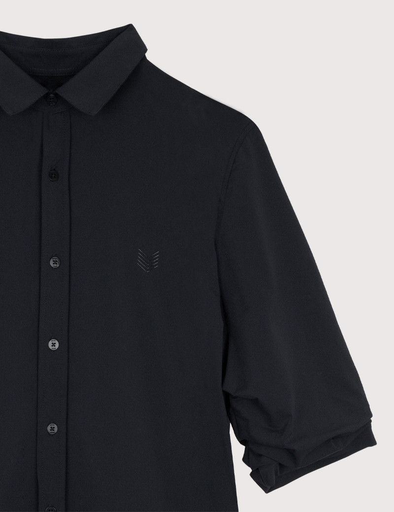 HBT 2ND SKIN | CHARLIE CHEMISE MC 3/4 NOIRE