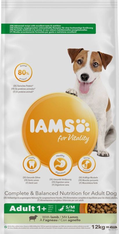 Iams Dog Adult Small - Medium Lam 12 Kg