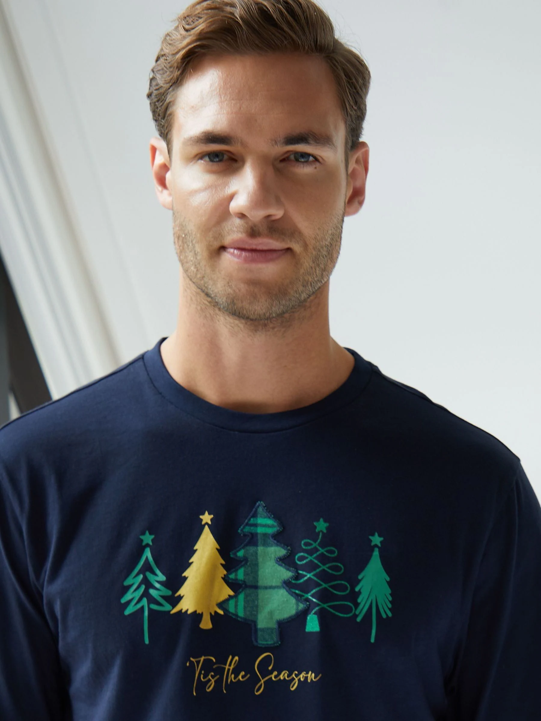Threadbare lange Pyjama's met Kerstmis Print (2Pieces Set)