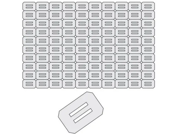 EXTRON Modellbau Patenthængsel Rektangulær Fleece (L x B) 17 mm x 10 mm - 120 stk
