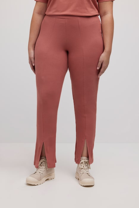 Leggings, ausgestelltes Bein, Rippjersey, Biobaumwolle
