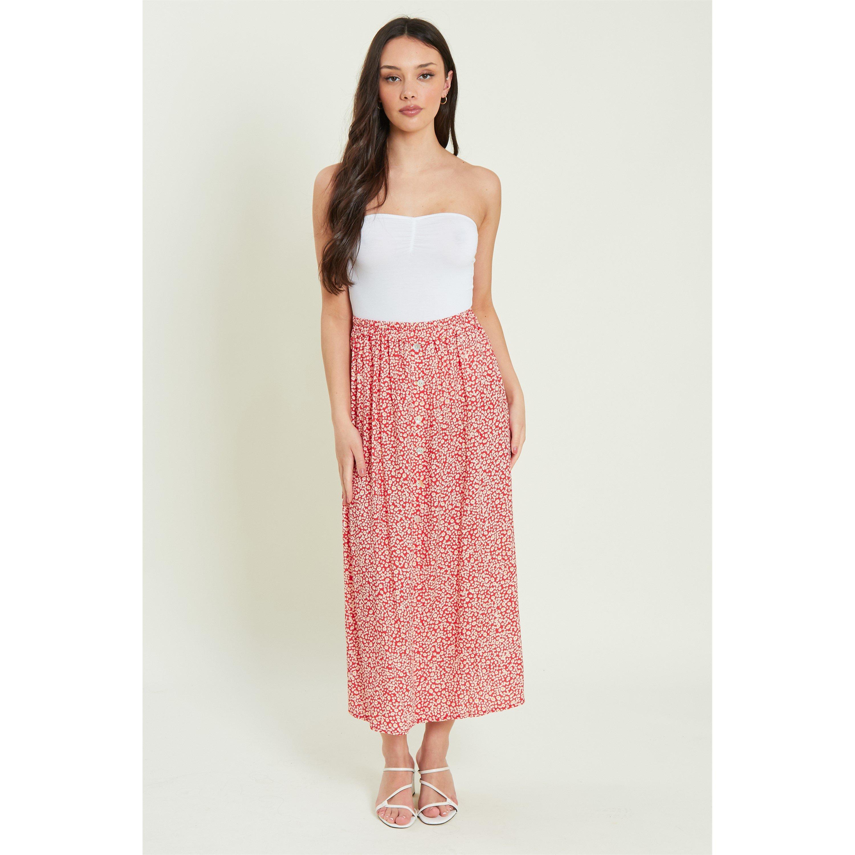 Be You Button Button Midaxi Skirt