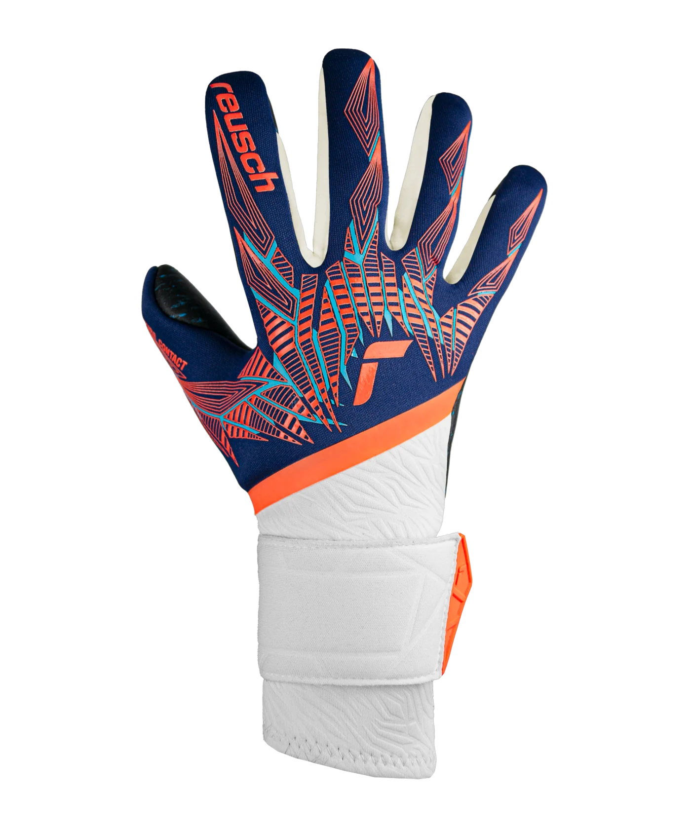 Reusch Pure Contact Fusion TW-Handschuhe Blau Orange Schwarz F4848