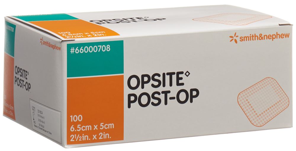 OPSITE Folienverband<br>100 × 1 Stück, Beutel, 6.5x5cm, steril