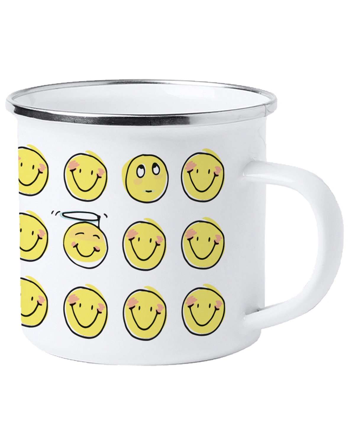 Emaille-Tasse SMILEYS