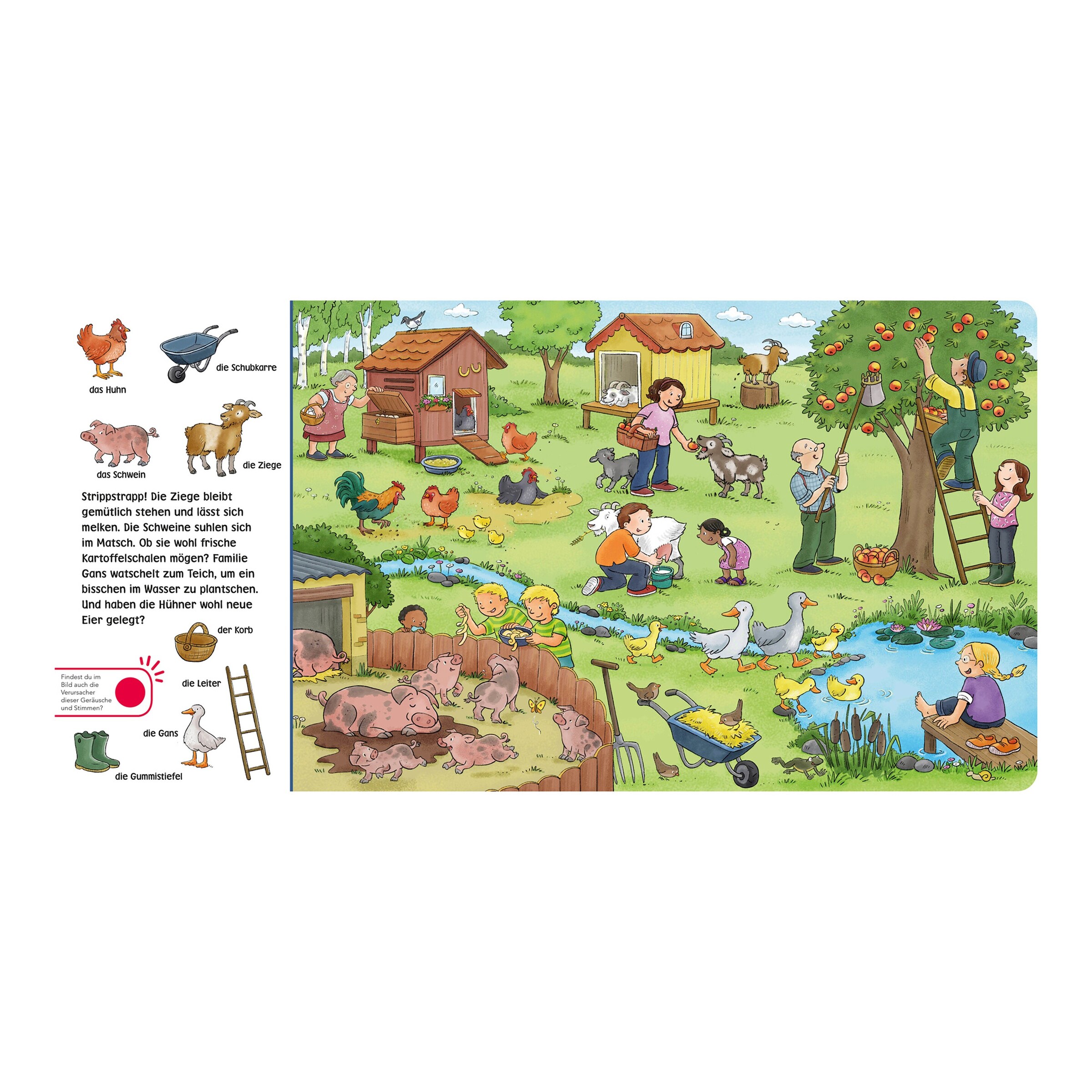 Carlsen Verlag Soundbuch Hör mal: Wimmelbuch - Auf dem Bauernhof