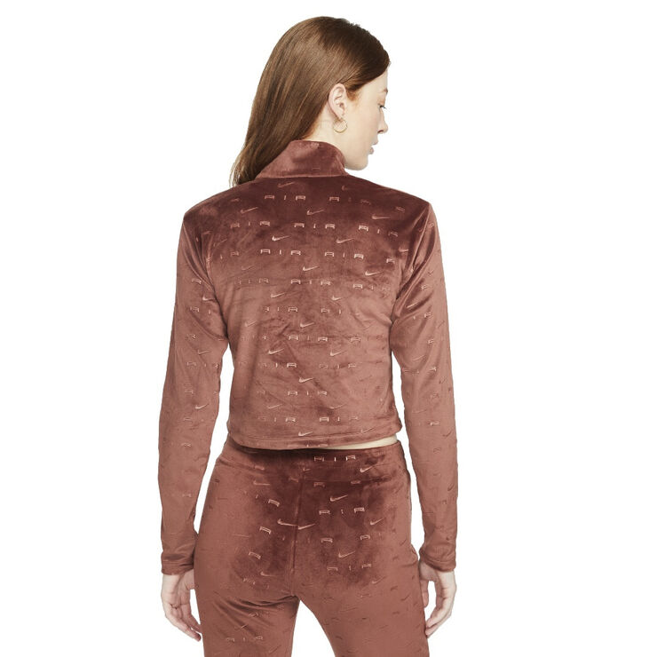 Nike air velour 1/4-zip long-sleeve top Orange