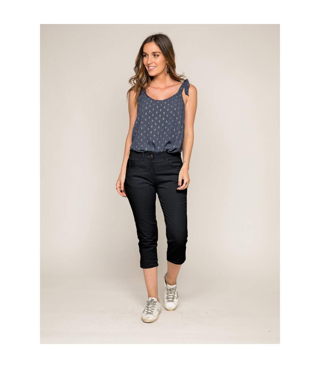 Pantacourt slim en coton stretch XETRA