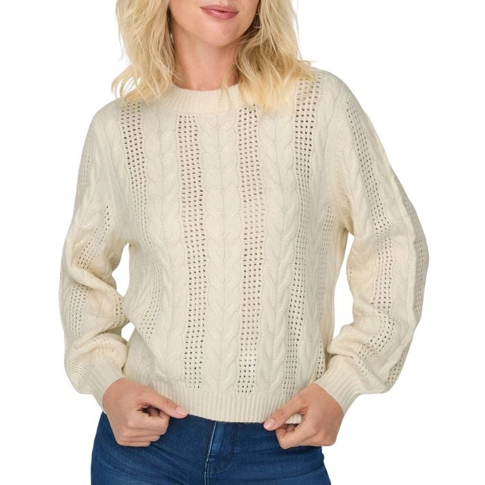 Only Rubina LS Cable Knit Trui Dames