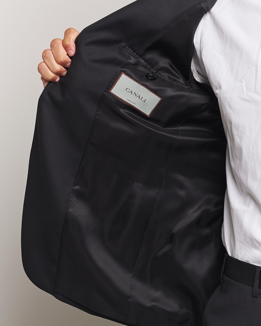 Canali Super 130s Wool Capri Suit Black