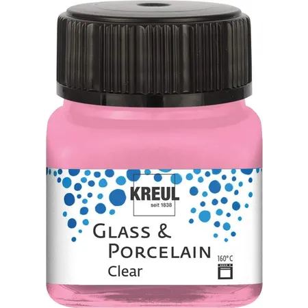 KREUL Glass & Porcelain Clear, rosa, 20 ml