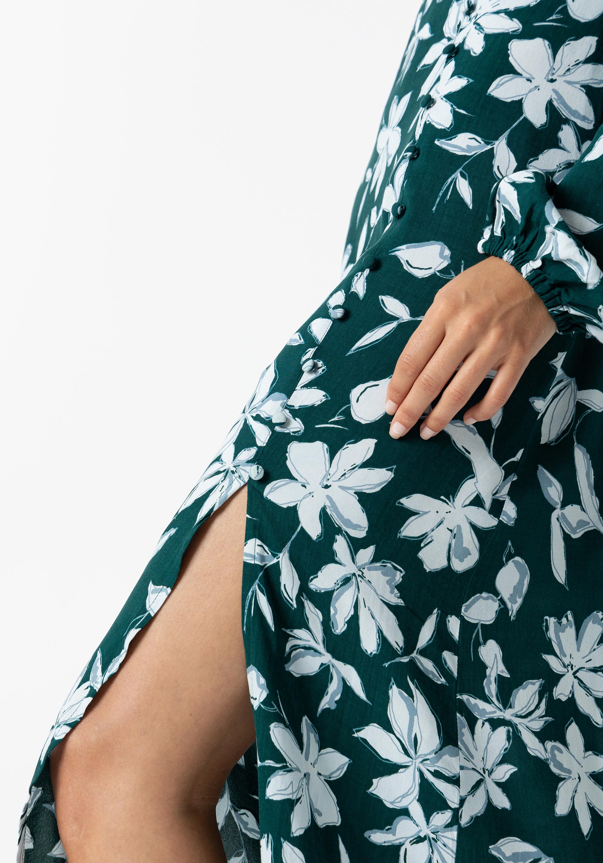 Vestido Midi Estampado Floral