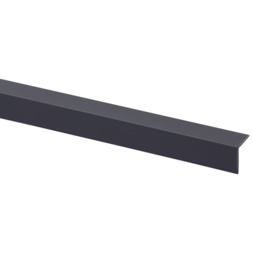 Hoekprofiel kunststof antraciet 20x20 mm 260 cm