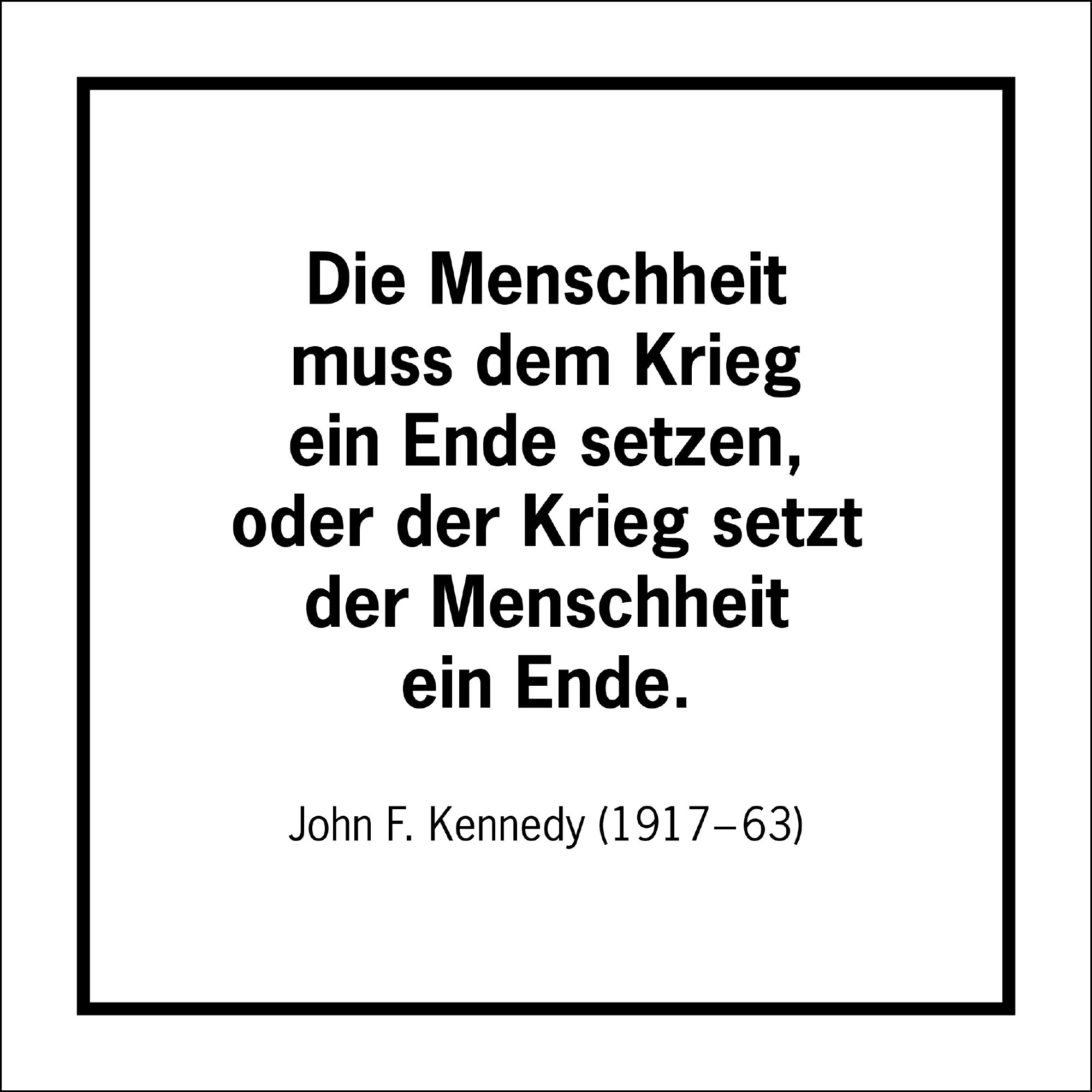 Postkarte 'Die Menschheit muss dem Krieg' günstig bestellen