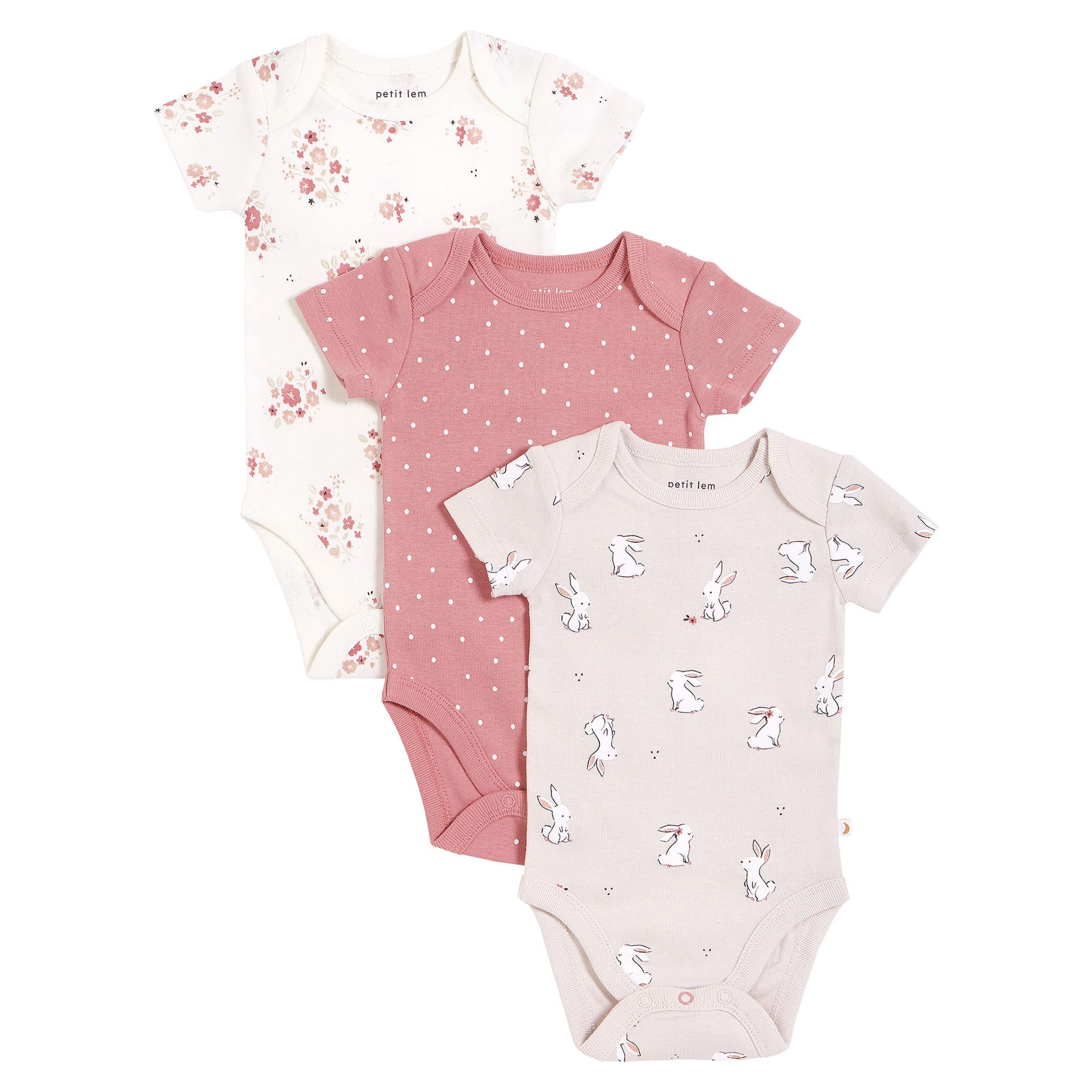 Petit Lem Ensemble de 3 Cache-Couches Lapins 0-9mois