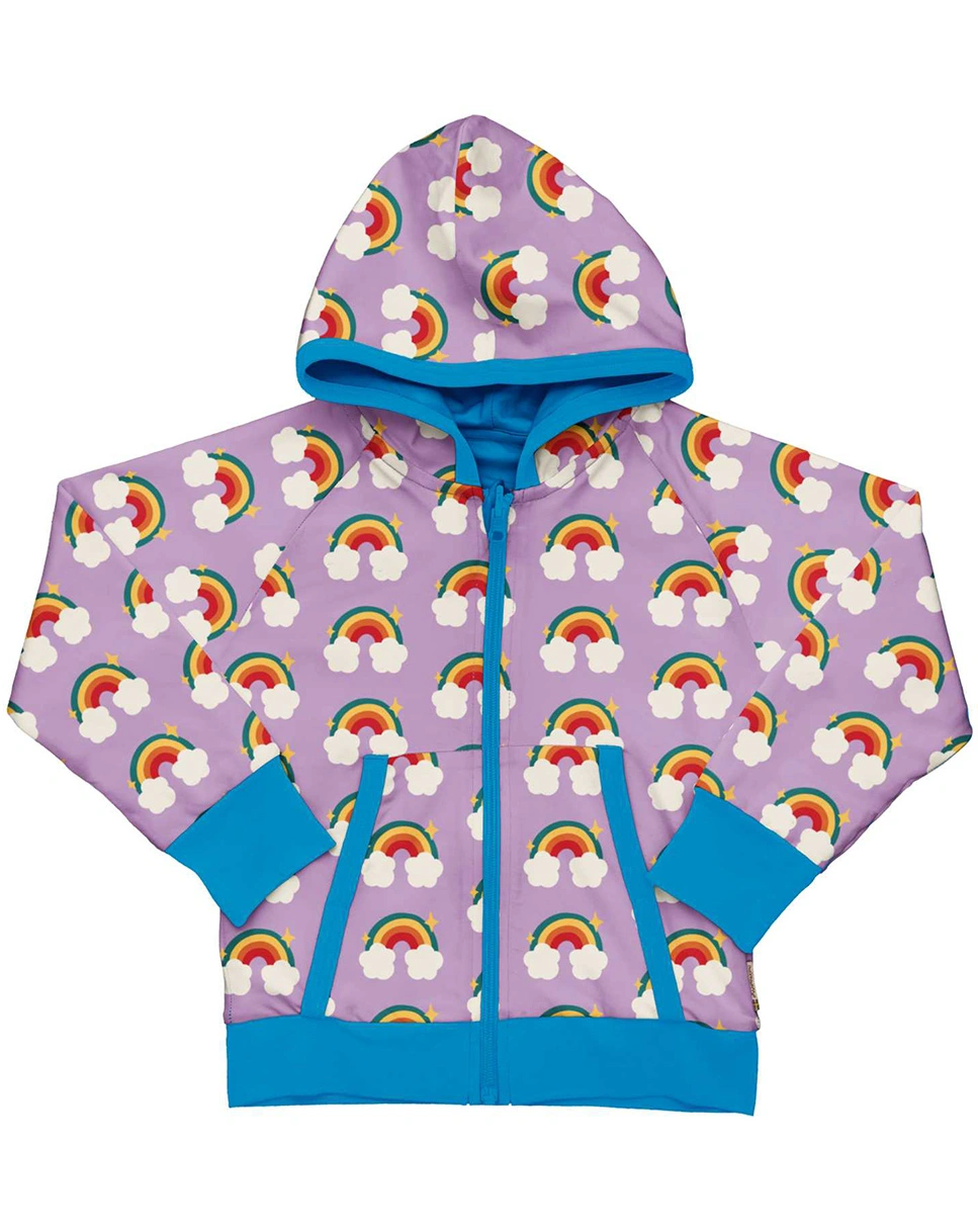 Kapuzen-Sweatjacke TALES RAINBOW zum Wenden in lila