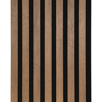 Kleurstaal lattenwand Decowall Acoustic rustiek eiken 18x30 cm