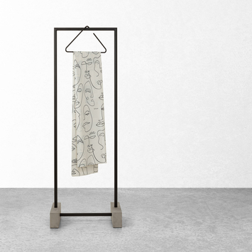 Sealskin douchegordijn mind 180x200cm zwart/wit