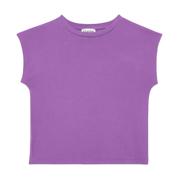 SMALLABLE BASICS T shirt Fille Manche Courte Coton Bio | Violet